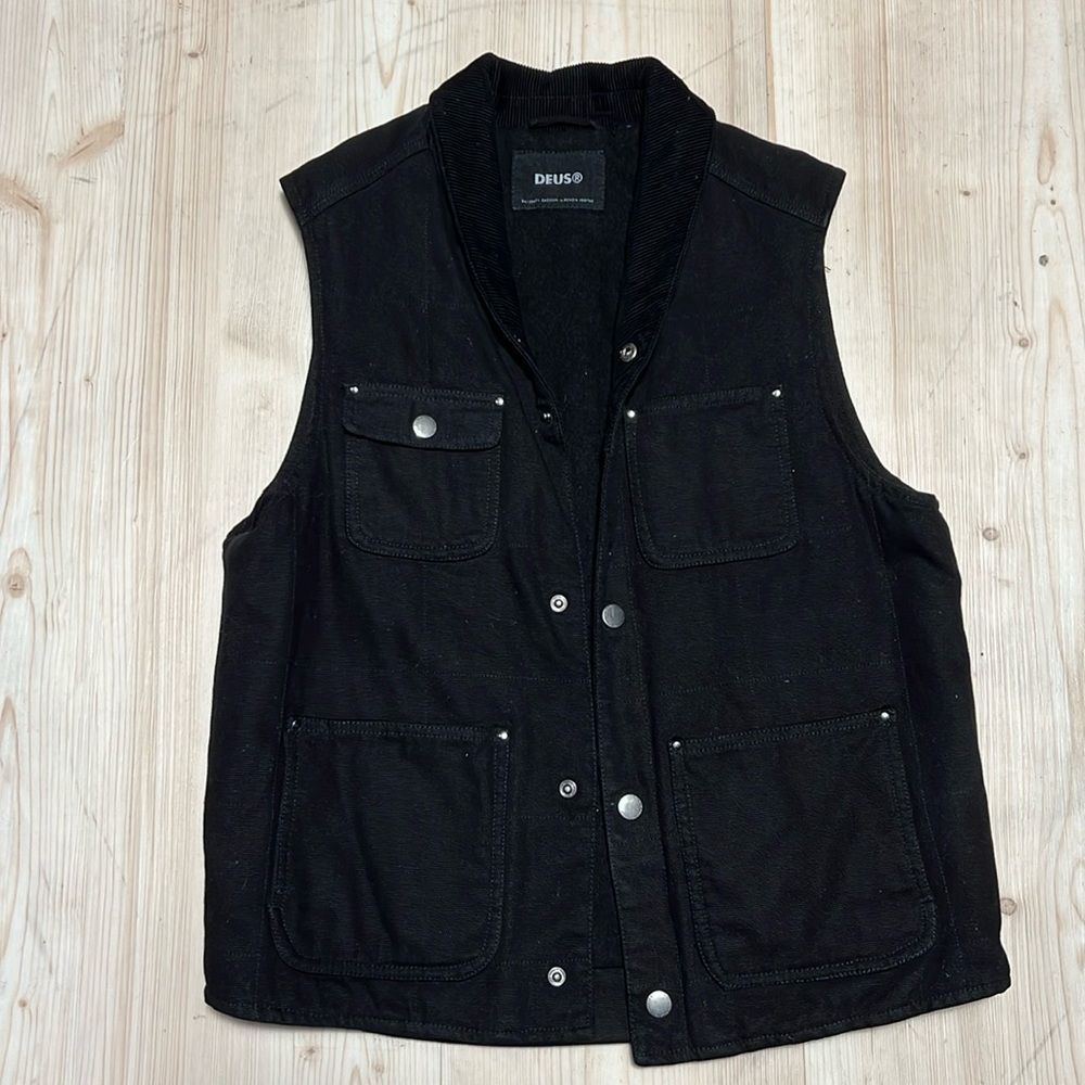 Deus Black Canvas Vest